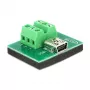 DeLOCK 65518 Mini USB į 6p gnybtų adapteris juodas žalias
