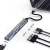 Qoltec 53790 USB-C 3.1 5in1 adapteris – USB-C PD, USB-C, 2x USB 2.0, USB 3.0