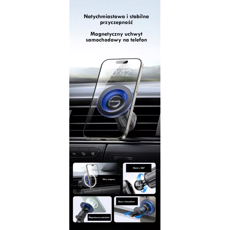 Magnetinis automobilinis telefono laikiklis usams ZJ081 – kompaktiškas magnetinis laikiklis išmaniajam telefonui