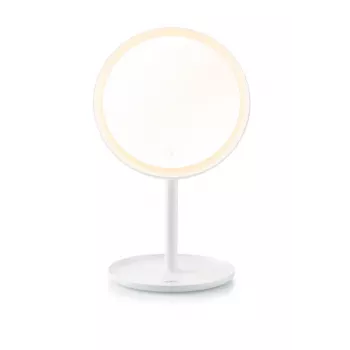 Laisvai pastatomas LED veidrodis makiažui ETA Fenité apvalus 20 cm, jutiklinis valdymas, USB, įmontuota LiPo baterija