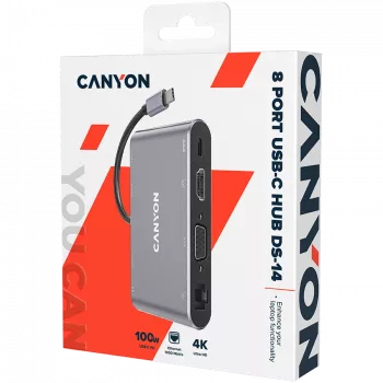 Canyon DS-14 - doku stotelė - USB-C - VGA, HDMI