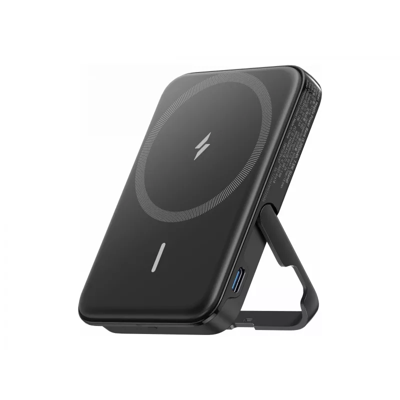 Nešiojamas įkroviklis Anker 322 MagGo – 5000 mAh, belaidis 12 W, juodas