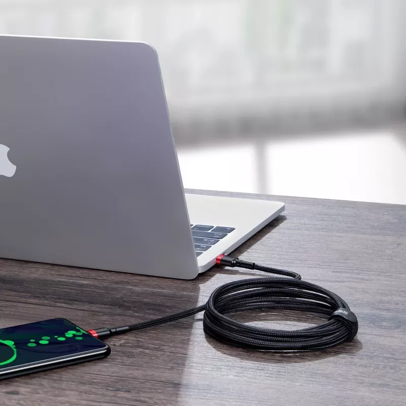 Baseus Cafule PD2.0 100W greito įkrovimo USB-C laidas (20V 5A) 2m Raudonas+Juodas
