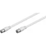 Goobay antenos laidas (A klasė, >85 dB), 2x ekranuotas, 5 m, baltas - Coax kištukas > Koax lizdas (visiškai ekranuotas) (66616)