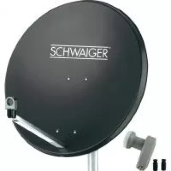 Palydovinė antena SCHWAIGER SPI9961SET2 80 cm su Twin-LNB dviems vartotojams
