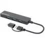 Manhattan USB-C & USB-A jungties stotelė / USB šakotuvas, 4x USB-A, 5 Gbps (USB 3.2 Gen1), maitinamas per USB