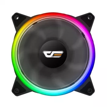 Ventiliatorius darkFlash DR12 PRO 12 cm juodas 1200 RPM hidraulinis guolis