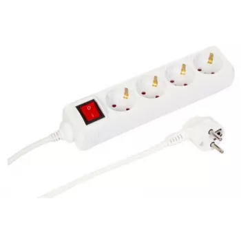 MicroConnect MC-GRU0043WS ilgintuvas 3 m 4 kištukiniai lizdai Baltas
