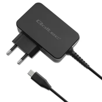 Qoltec 52386 GaN POWER PRO įkroviklis | 1xUSB-C | 65W | 5-20V | 3-3.25A | Juodas