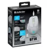 Belaidė pelė DEFENDER Stix GM-009 RF – optinė 3200 DPI, 6 mygtukai, abipusė, USB RF, maitinama baterija, balta