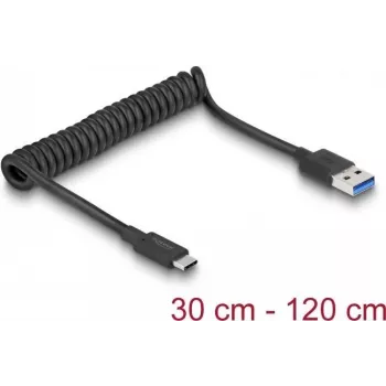 USB kabelis DeLOCK 85349 USB 3.2 Gen 2 1,2 m USB A USB C juodas