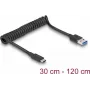 USB kabelis DeLOCK 85349 USB 3.2 Gen 2 1,2 m USB A USB C juodas