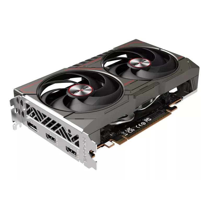 Vaizdo plokštė Sapphire Radeon RX 9060 XT – 8 GB GDDR6, 128 bitų, PCIe x16 5.0, dviejų ventiliatorių aušinimas