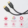 HDMI kabelis Unitek C11079BK-3M 3 m, HDMI 2.0, maksimali raiška 4096×3112, juoda