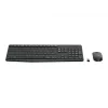 Logitech MK235 belaidė klaviatūra ir pelė rinkinys, pilno dydžio, pilka