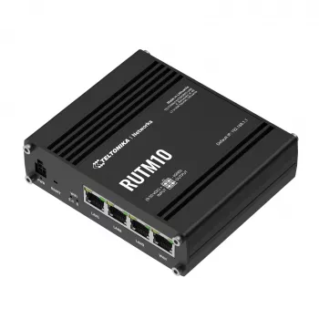 Teltonika RUTM10 belaidis maršrutizatorius Gigabit Ethernet dviejų juostų (2,4 GHz / 5 GHz) Juodas