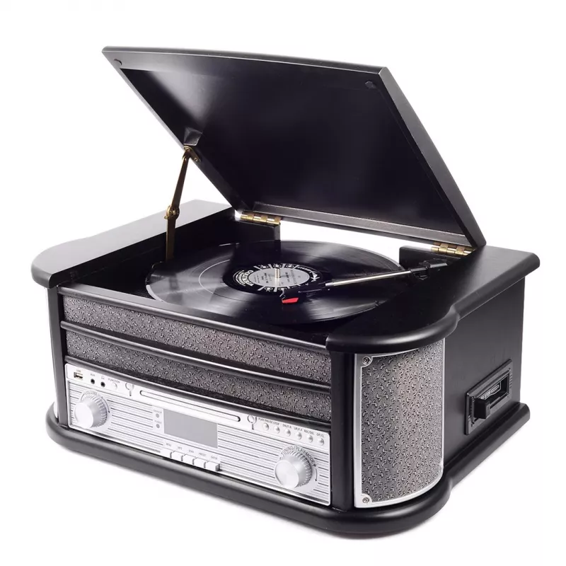 DENVER MRD-51 - retro muzikos centras su viniliniu grotuvu