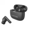 Canyon CNS-TWS10BK Ausinės ir ausų įdėklai True Wireless Stereo (TWS) Į ausį Skambučiai/Muzika/Sportas/Kasdienis naudojimas USB Type-C Bluetooth Juodos (CNS-TWS10BK)