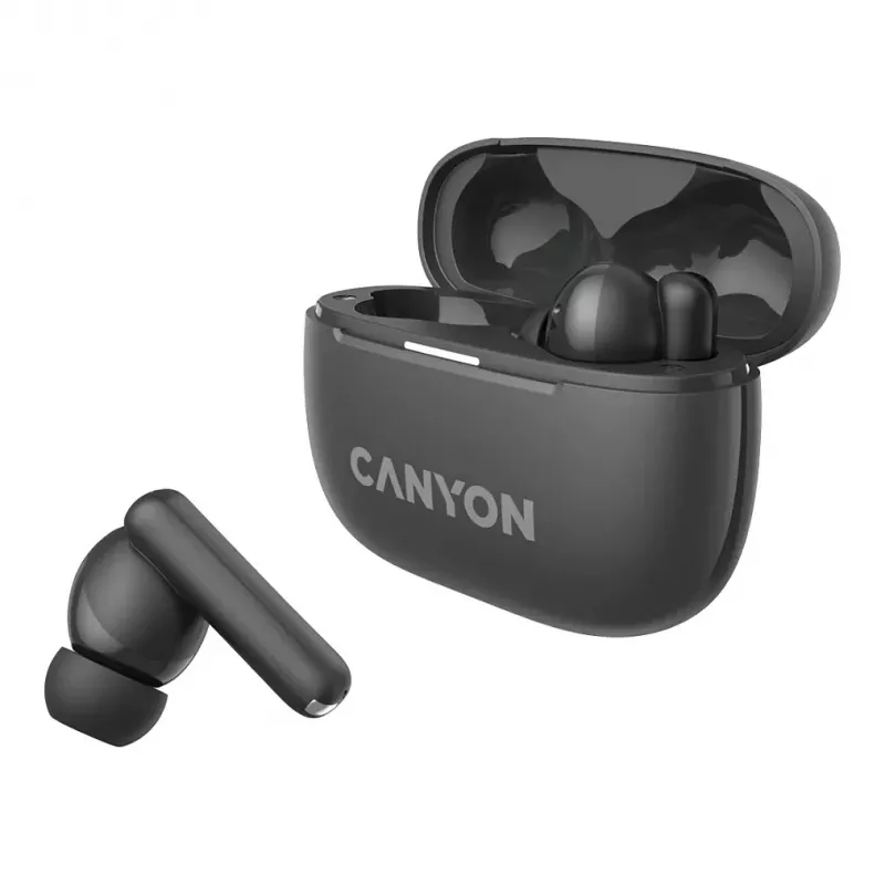 Canyon CNS-TWS10BK Ausinės ir ausų įdėklai True Wireless Stereo (TWS) Į ausį Skambučiai/Muzika/Sportas/Kasdienis naudojimas USB Type-C Bluetooth Juodos (CNS-TWS10BK)