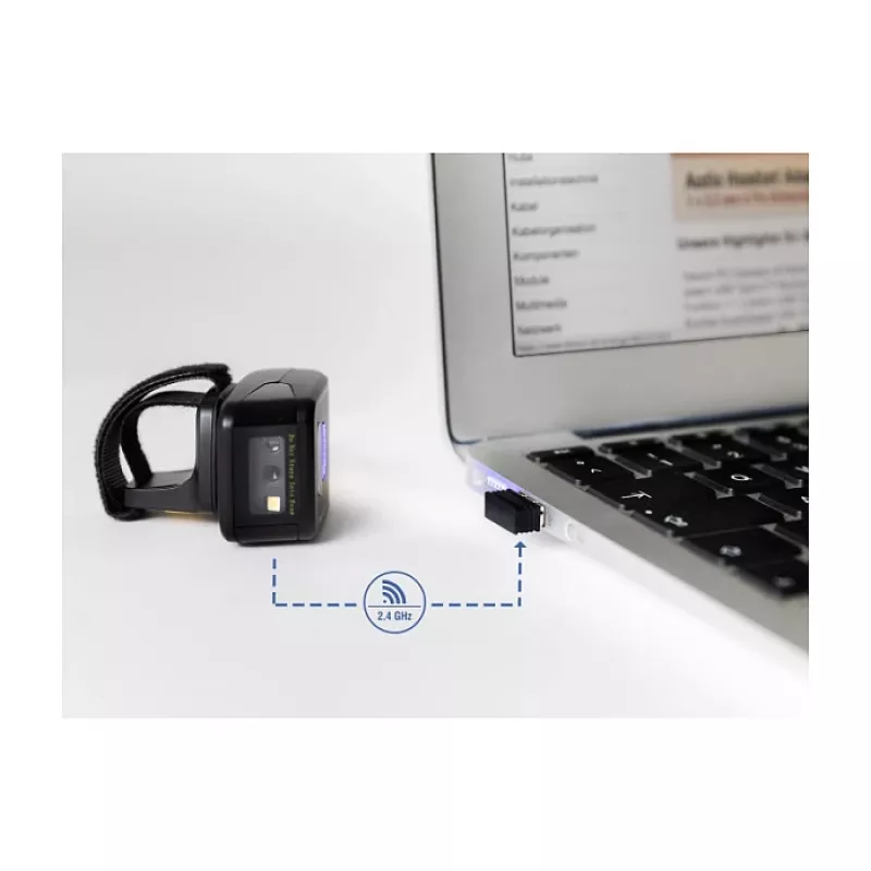 DeLOCK USB belaidžio brūkšninių kodų skaitytuvo adapteris 2,4 GHz juodas USB A
