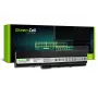 Baterija Green Cell AS02, skirta ASUS K52 serijai – Li‑Jon 4400 mAh, 11,1 V, 6 elementų, juoda