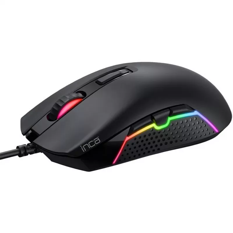 INCA Gaming Mouse IMG-GT14 3600 DPI, RGB, 7 mygtukai, USB, juoda