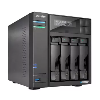 Asustor LOCKERSTOR 4 Gen2 (AS6704T) NAS darbalaukio Intel® Celeron® N N5105 4 GB DDR4 0 TB ADM juodas