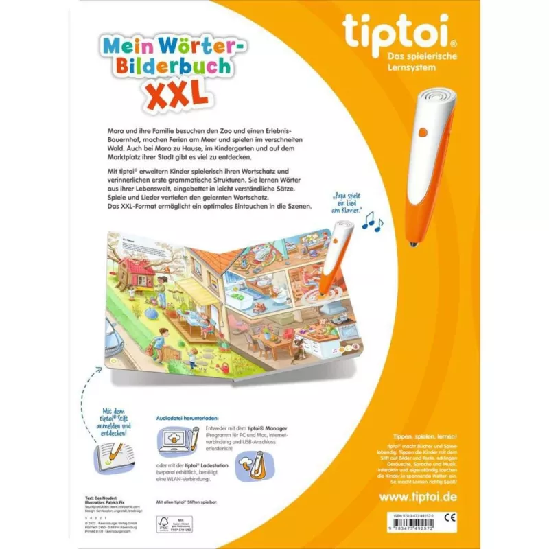 tiptoi Mano paveikslėlių knyga XXL, mokomoji knyga
