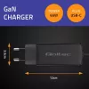 QOLTEC 52419 65W USB-C PD GaN įkroviklis nešiojamam kompiuteriui, 5V/20V 3A/3.25A, 220–240V, 1.8m laidas, juodas