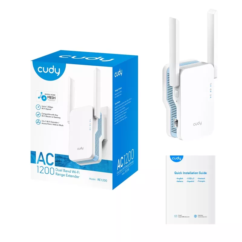 Wi-Fi signalo stiprintuvas Cudy RE1200