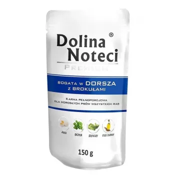 Dolina Noteci Premium šlapias ėdalas šunims su menke ir brokoliais, 150 g