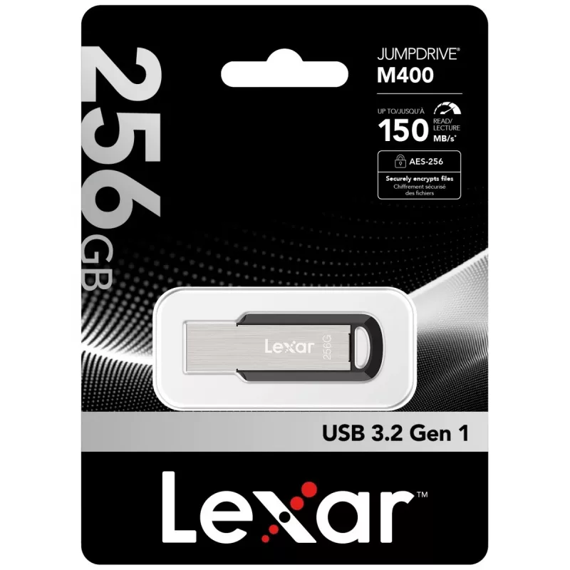 Lexar JumpDrive M400 USB atmintinė 256 GB USB Type-A 3.2 Gen 1 sidabrinė