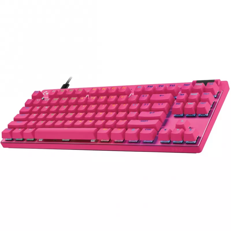 Logitech G PRO X TKL RAPID klaviatūra žaidimams USB QWERTY rožinė, be skaičių bloko