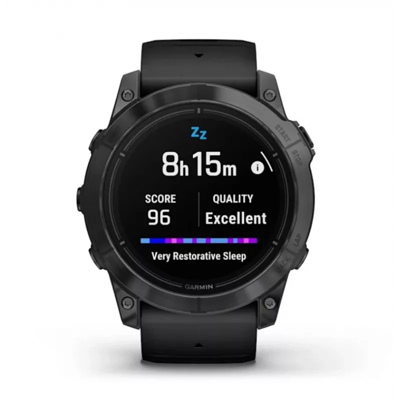 Išmanusis laikrodis GARMIN epix Pro (Gen 2) – 1,4 colio AMOLED 454×454, 32 GB, GPS, Wi‑Fi, Bluetooth, 51 mm korpusas, 98 g, juodas silikonas
