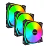 MONTECH AX120 PRO Black 120mm ARGB 3 rinkinys