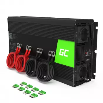 Green Cell INV11 keitiklis/inverteris automobilinis 2000 W juodas