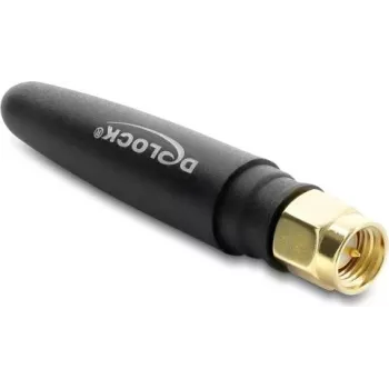 DELOCK LTE antena SMA vyriška 1,82 dBi visakryptė fiksuota juoda