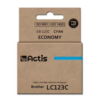 Actis KB-123C rašalas (pakaitalas Brother LC123C/LC121C; standartinis; 10 ml; žydra)