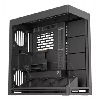 HAVN HS 420 VGPU PC korpusas, Midi-Tower, E-ATX, grūdintas stiklas, PCIe 5.0 keltuvas (juodas)