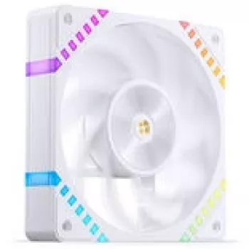 120 mm korpuso ventiliatorius Jonsbo HF2-120 White – atvirkštinė mentė, PWM, ARGB