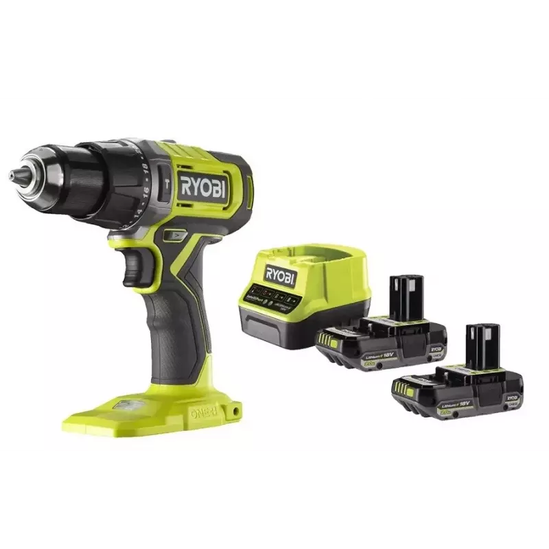 RYOBI 18V Šepetėlis Gręžtuvas Su Smūgiu