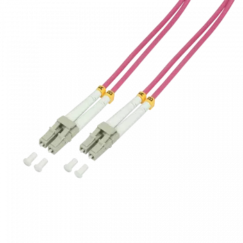 LogiLink FP4LC50 InfiniBand šviesolaidinis kabelis 50 m, 2x LC, violetinis