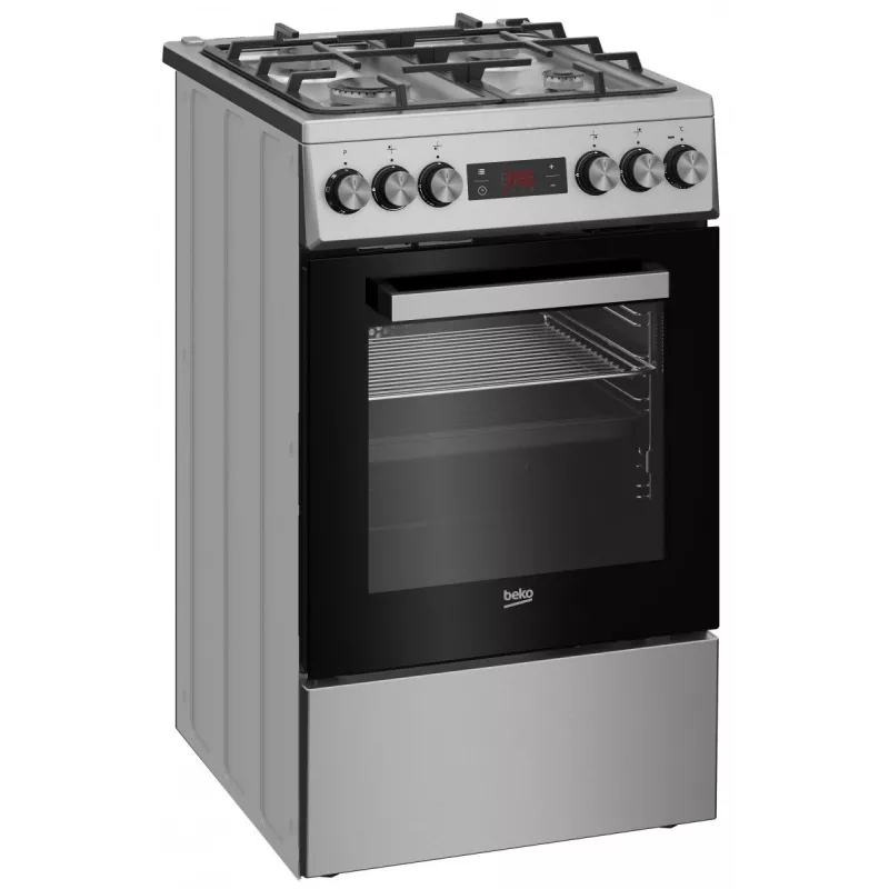 Dujinė-elektrinė viryklė BEKO FSM52330DX 5 degikliai 60 cm, energijos klasė A