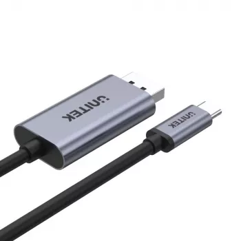 UNITEK V1409A USB-C į DisplayPort keitiklis, juoda/pilka