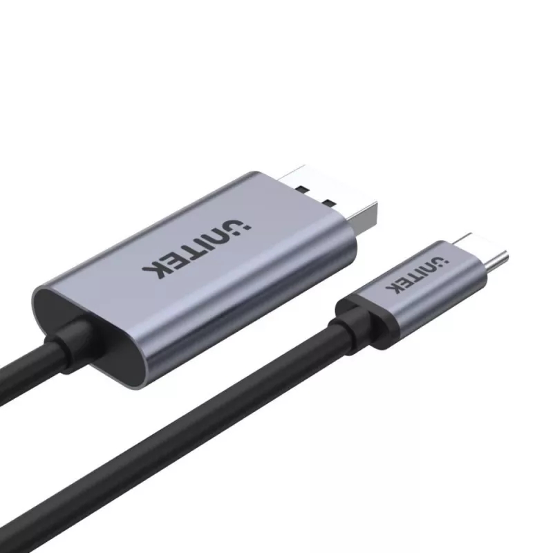 UNITEK V1409A USB-C į DisplayPort keitiklis, juoda/pilka