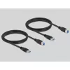 DeLOCK 11495 USB 3.0 jungiklis iki 5 Gbit/s juodas plastikinis