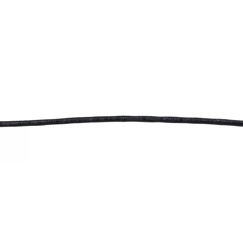 Tinklo laidas Extralink LAN Patchcord Kat.5e RJ-45 2m Juodas