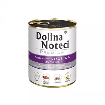 Dolina Noteci Premium šlapias maistas šunims su triušiena ir spanguolėmis, 800 g