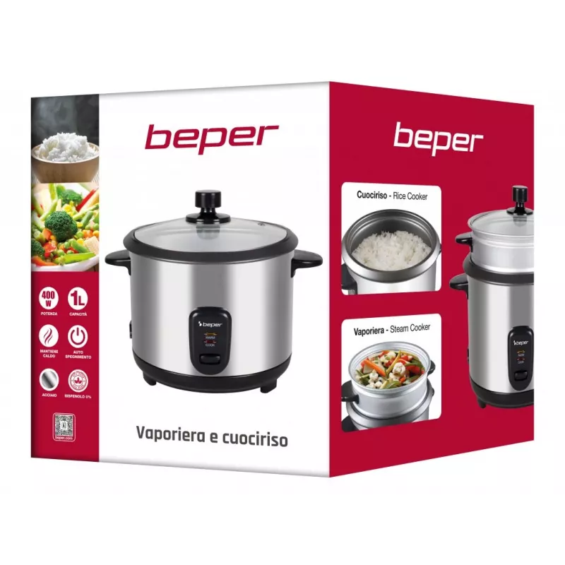 Garų viryklė Beper P101VAP001 2200W su garų funkcija
