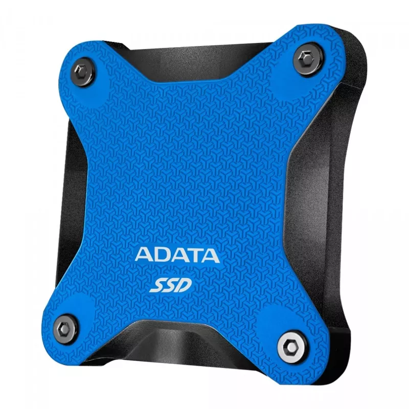 Išorinis SSD ADATA SD620 512 GB, USB 3.2 Gen 2 Micro-USB B, mėlynas, silikoninis korpusas, atsparus smūgiams